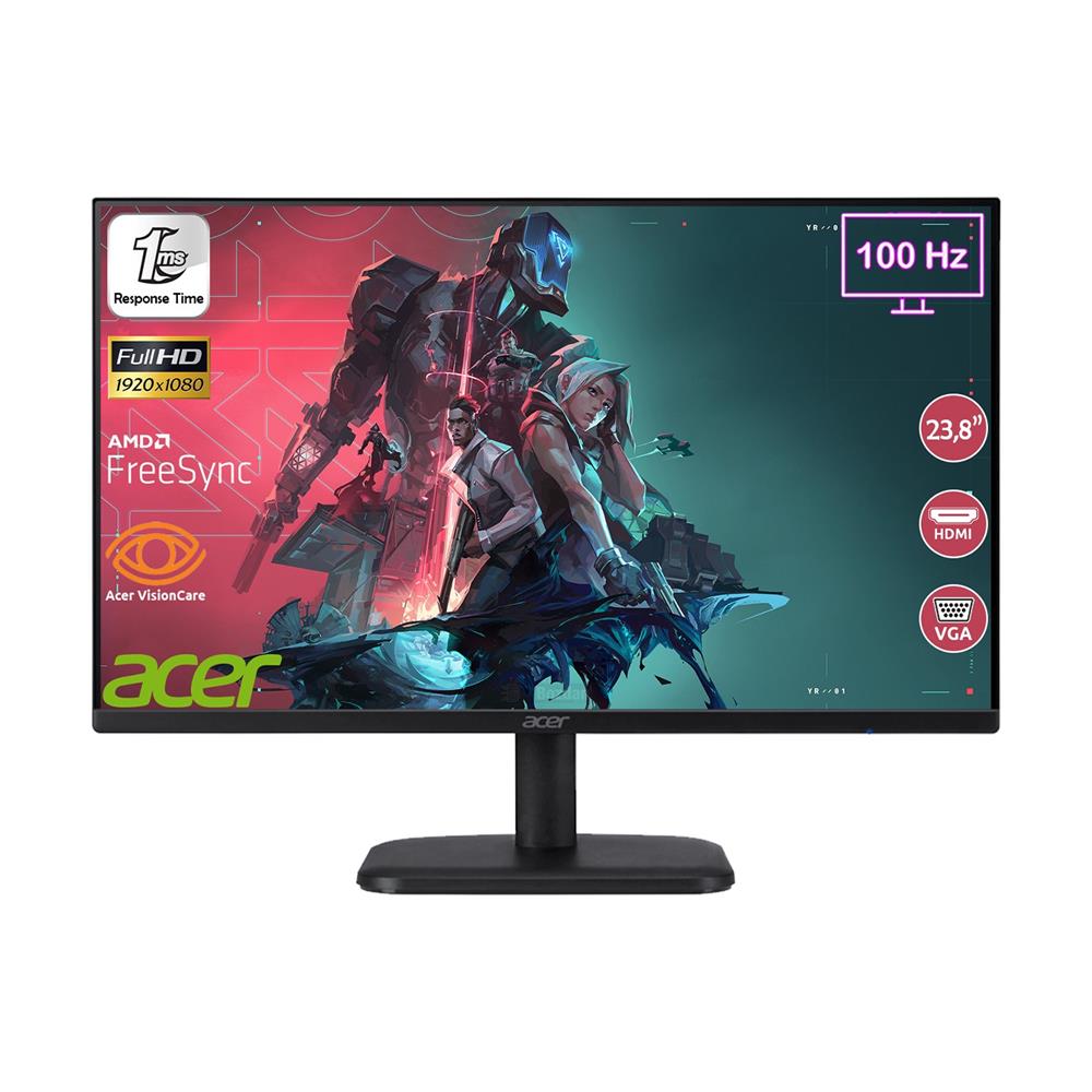 Acer 23.8" EK241YE 1ms 100Hz IPS VGA HDMI Vesa UM.QE1EE.E03 Monitör