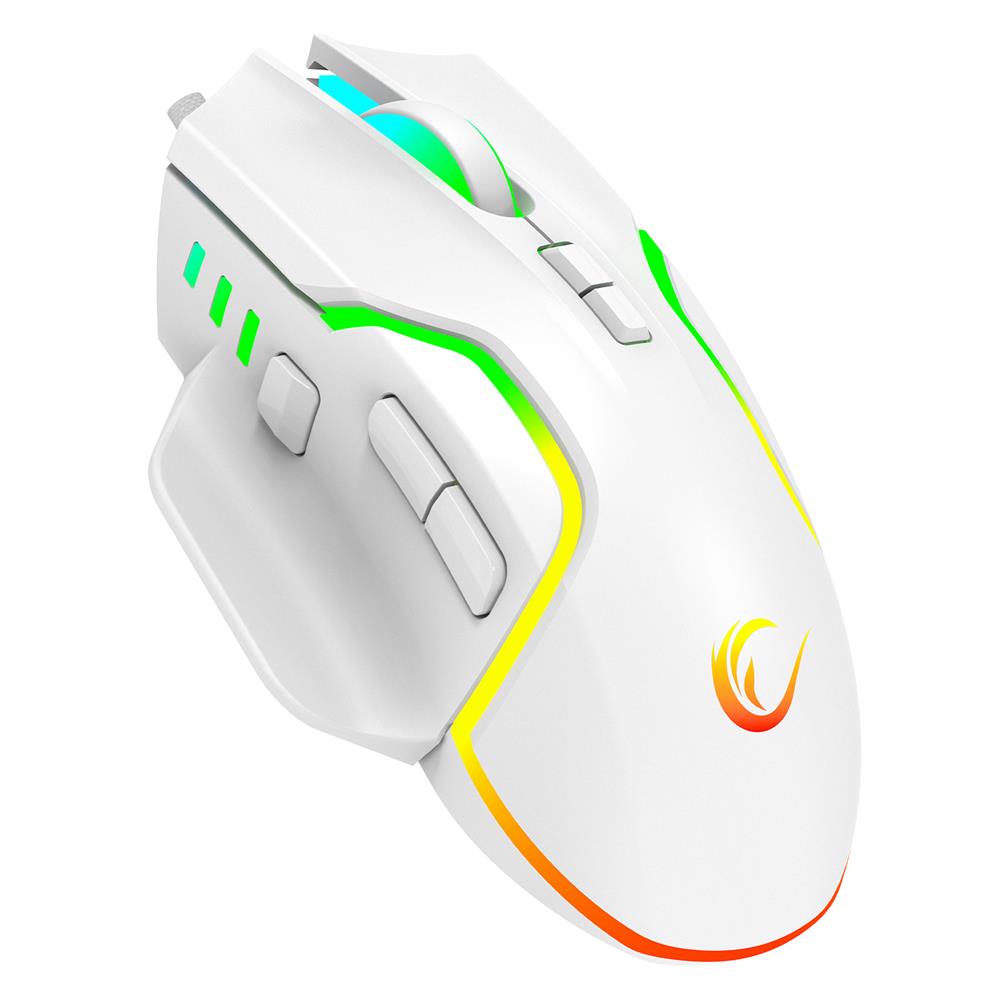 Rampage Miracle M2 Usb Beyaz 8 Tuşlu RGB 7200dpi Gaming Oyuncu Mouse