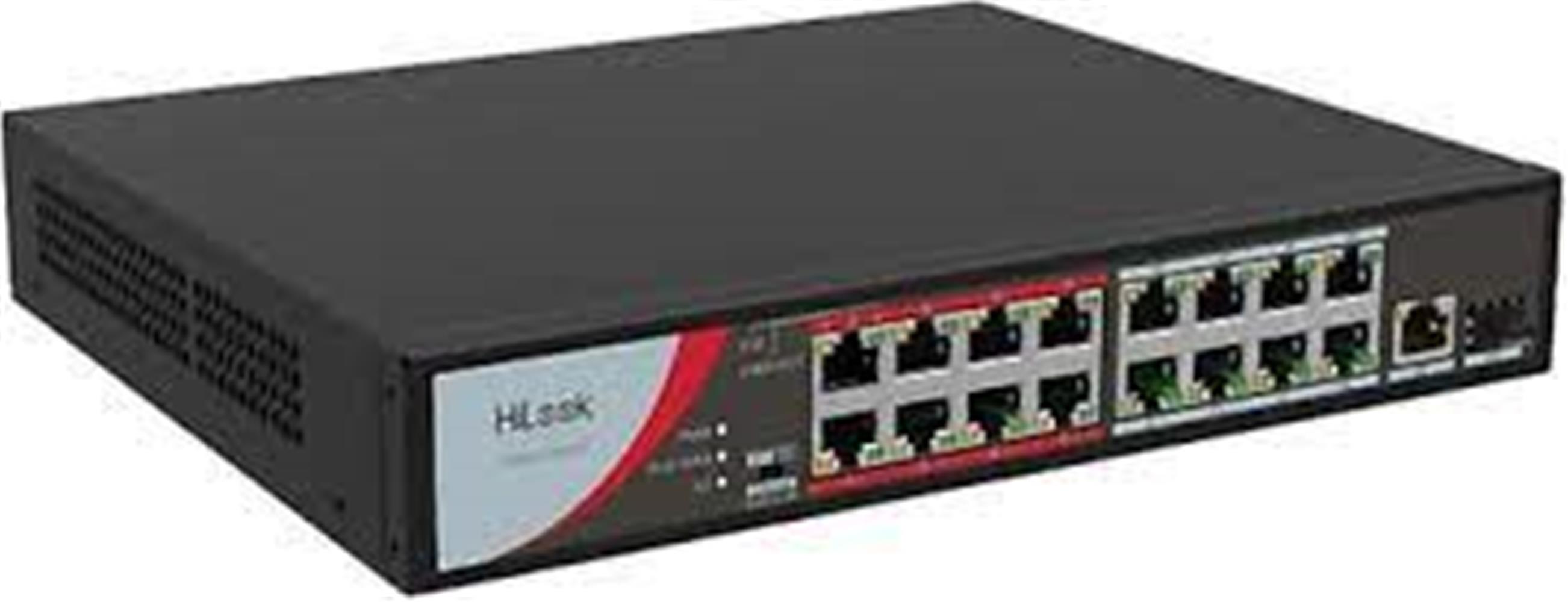 Hilook NS-0318P-130(B) 16 Port 10-100 Poe Switch 1x1000 Mbps RJ45 Port, 1x1000 Mbps SFP 