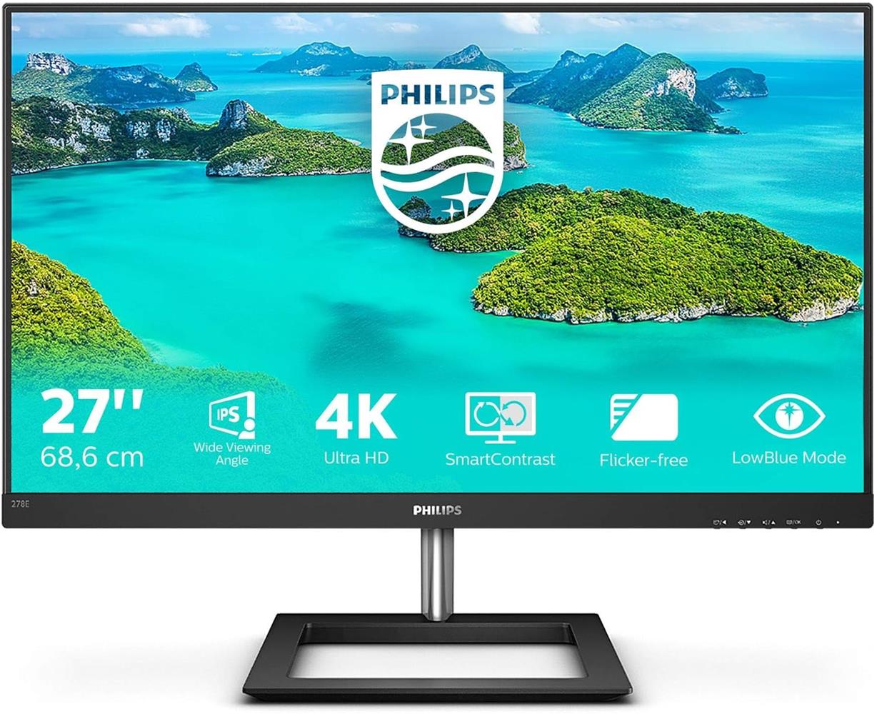 Philips 27" 278E1A-00 4K UHD IPS DP+HDMI Monitör