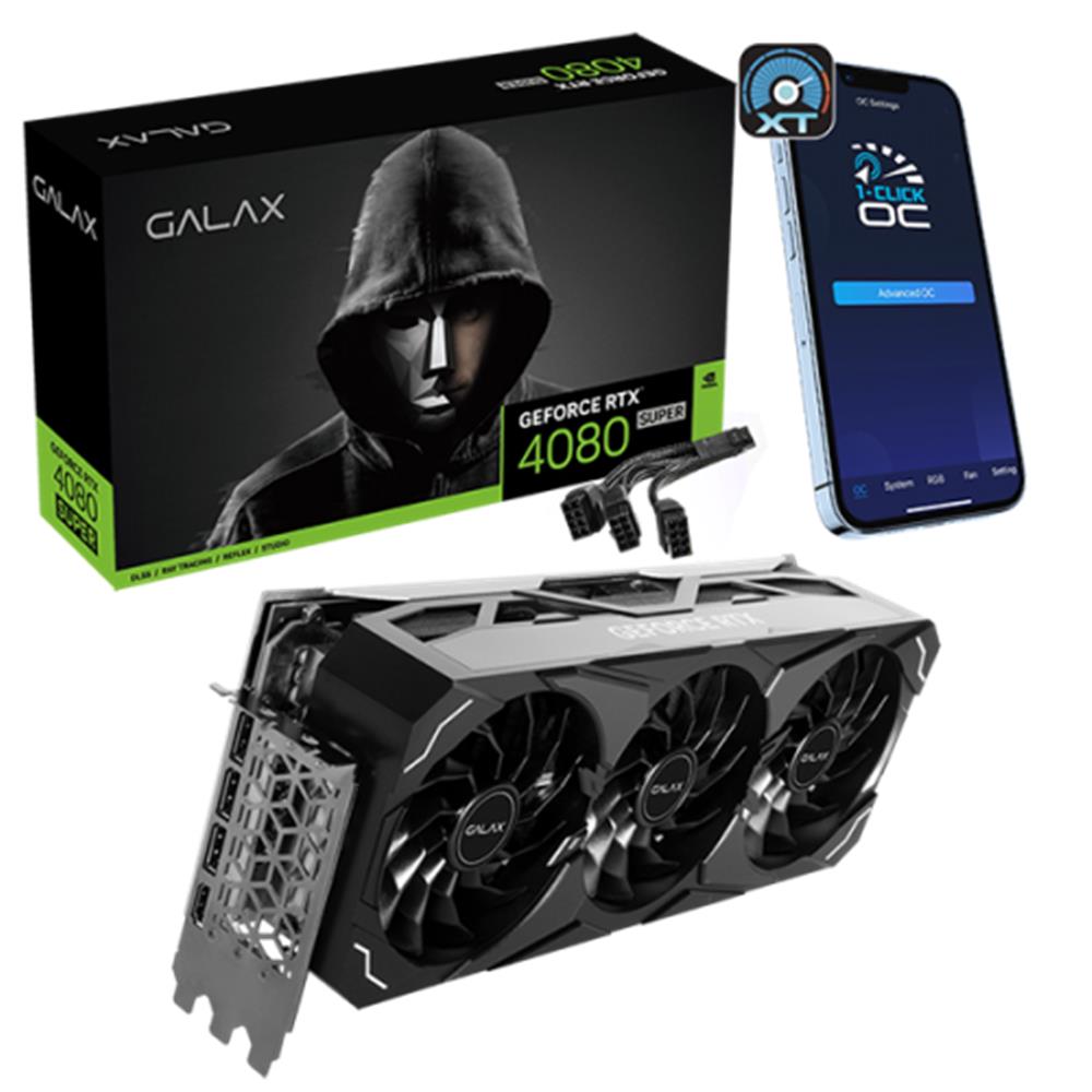 Galax GeForce RTX4080 SUPER ST 16GB 256BIT GDDR6X HDMI DP DLSS3 Nvidia Ekran Kartı (48SZM6MD9STS)	