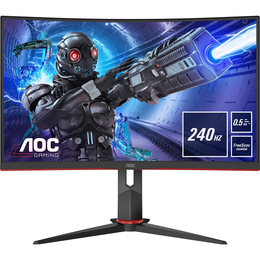 Aoc 27" C27G2ZU-BK 240Hz 0.5 ms (HDMI+Display) FreeSync Full HD Curved Monitör