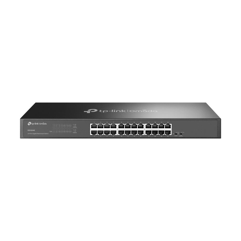 OMADA TP-LINK DS1024G 24 PORT 10-100-1000 MBPS SWITCH ELIK KASA RACK MOUNT