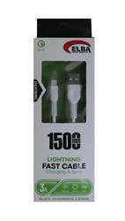 Elba Elb36-L1 1,5Mt  Micro  Beyaz 3A Hızlı Şarj Kablosu