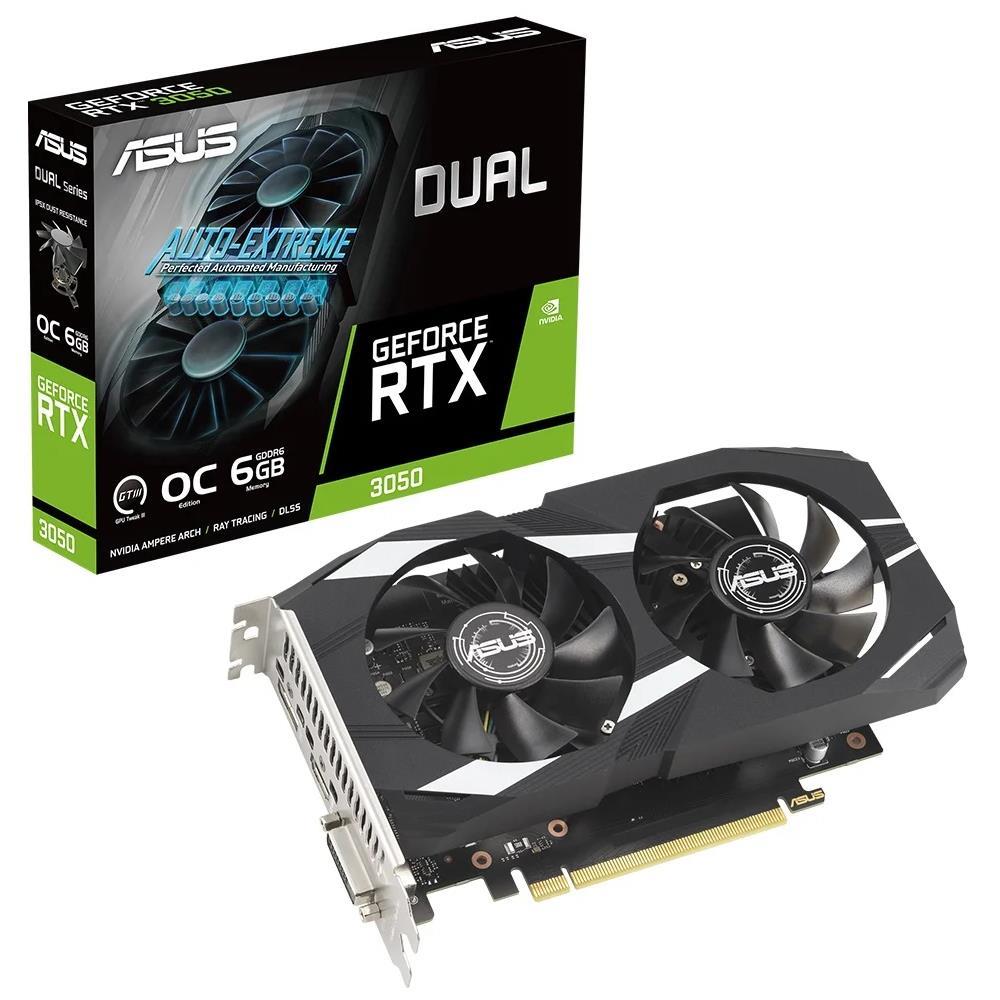 ASUS DUAL GEFORCE RTX 3050 OC DUAL-RTX3050-O6G NVIDIA 6GB GDDR6 96BIT DX12 GAMING EKRAN KARTI