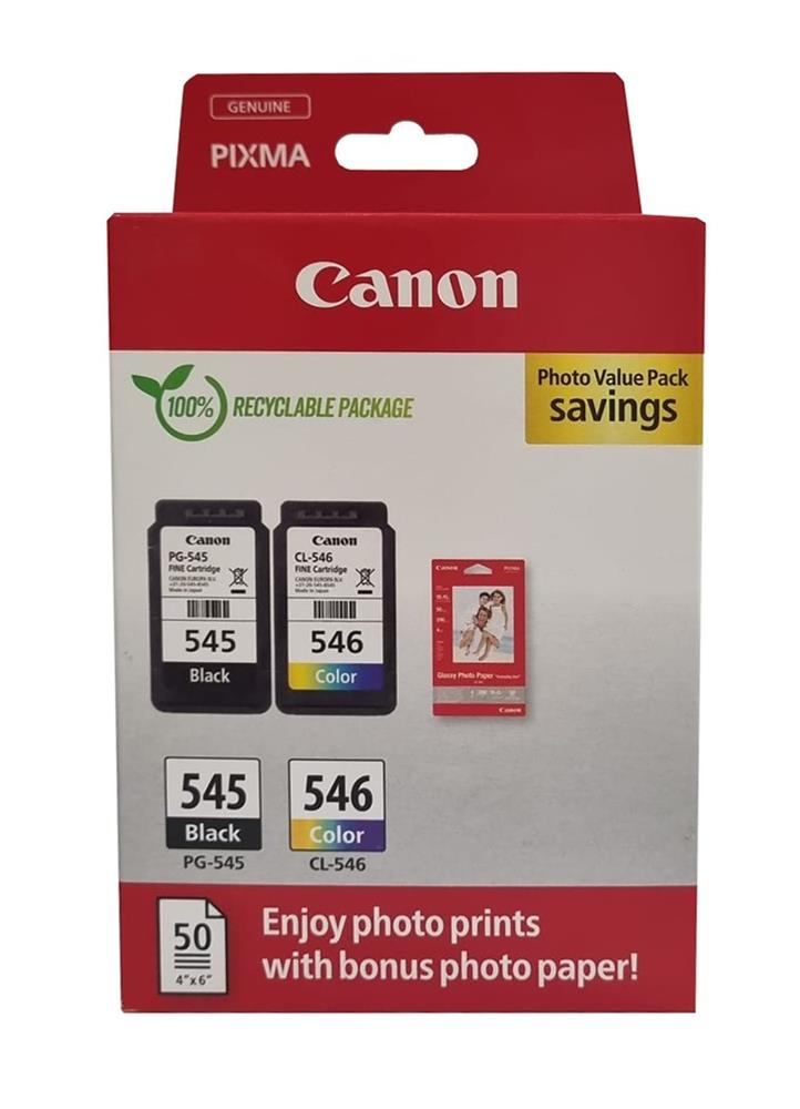 Canon PG-545 CL-546 Photo Value 2'li Mürekkep Kartuş 