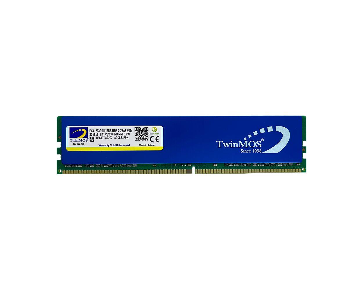 TwinMOS DDR4 16GB 2666MHz CL19 1.2V Sogutuculu (MDD416GB2666D)