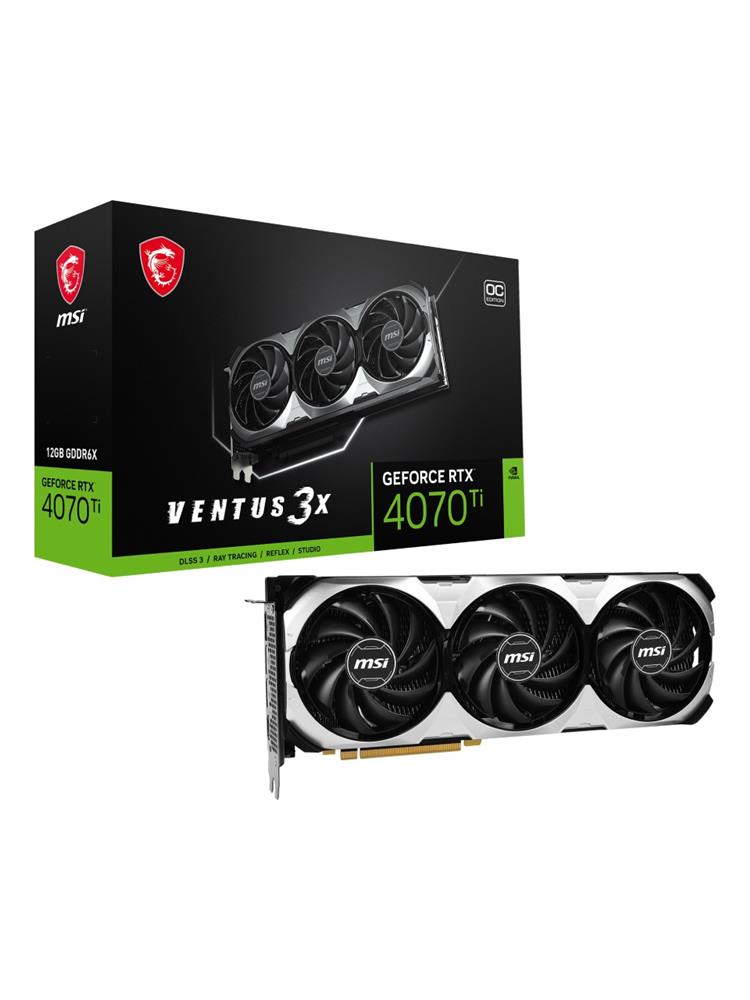 Msı GeForce RTX4070TI Ventus 12GB GDDR6X 192B DX12 PCIE 4.0 X16 (3XDP 1XHDMI) Ekran Kartı