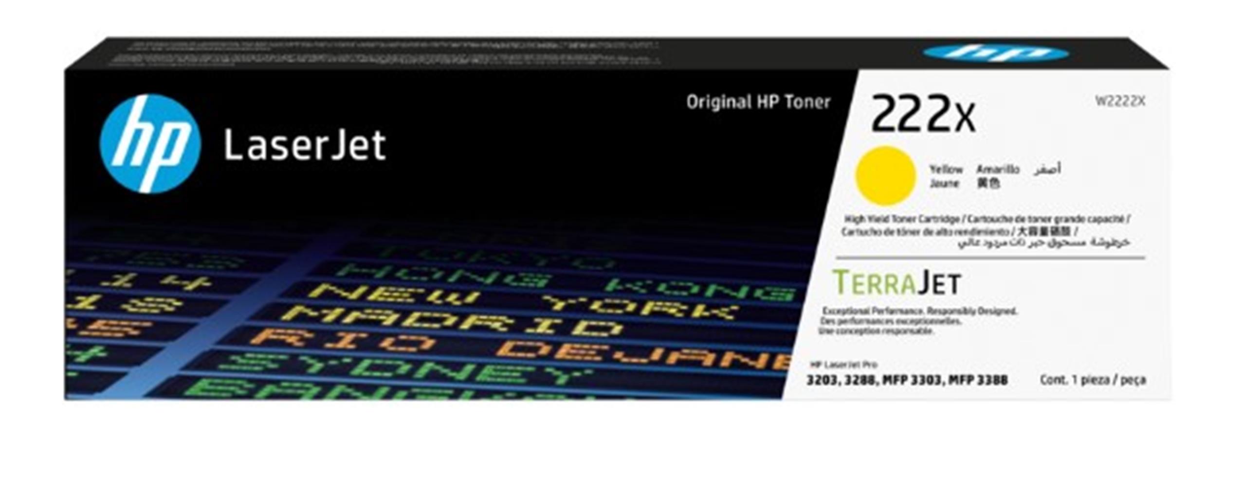 HP 222X YELLOW SARI 2.500 SAYFA TONER W2222X