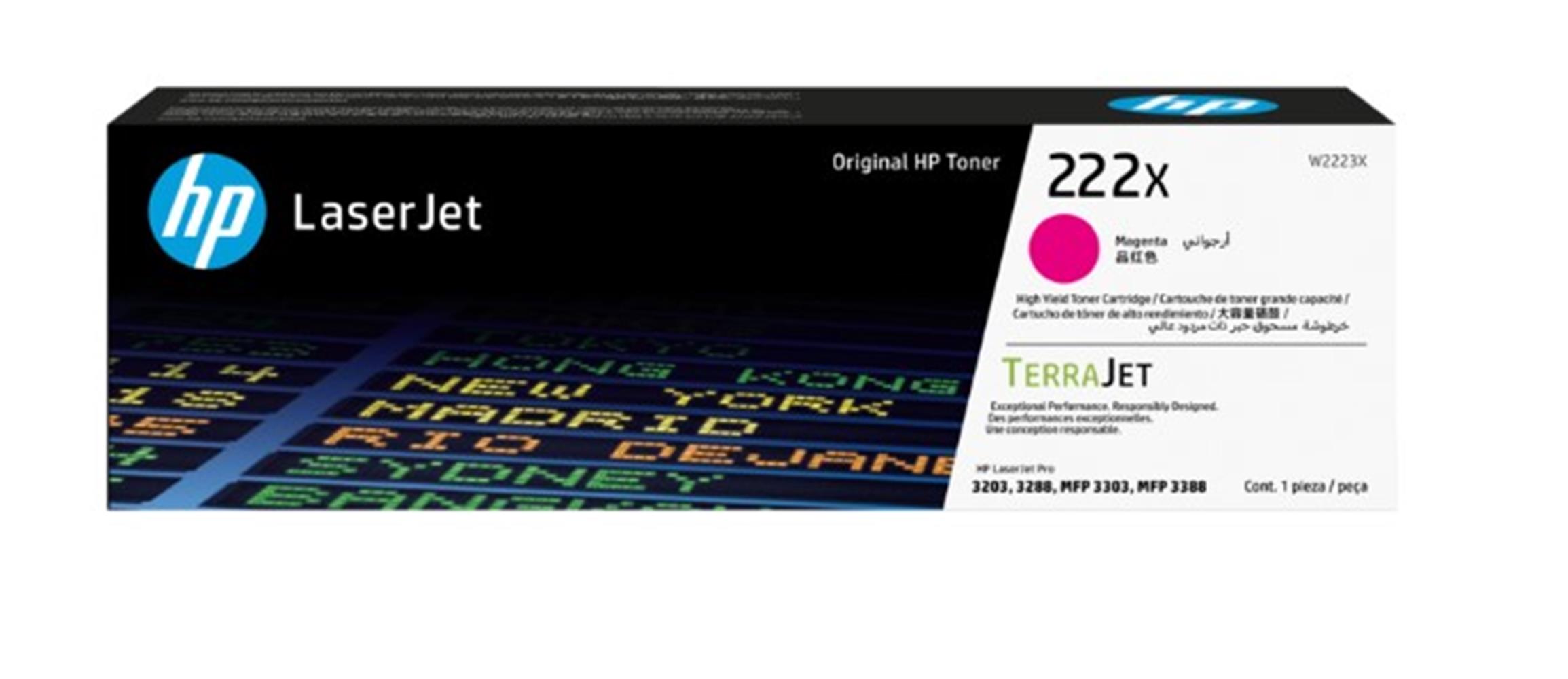 HP 222X MAGENTA KIRMIZI 2.500 SAYFA TONER W2223X