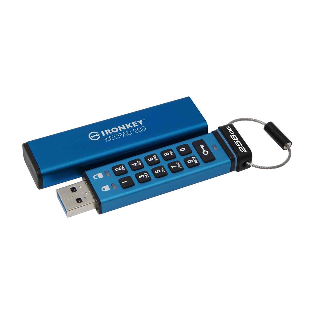 KINGSTON IKKP200-256GB 256GB IRONKEY KEYPAD 200. FIPS 140-3 LVL 3 (PENDING) FLASH BELLEK