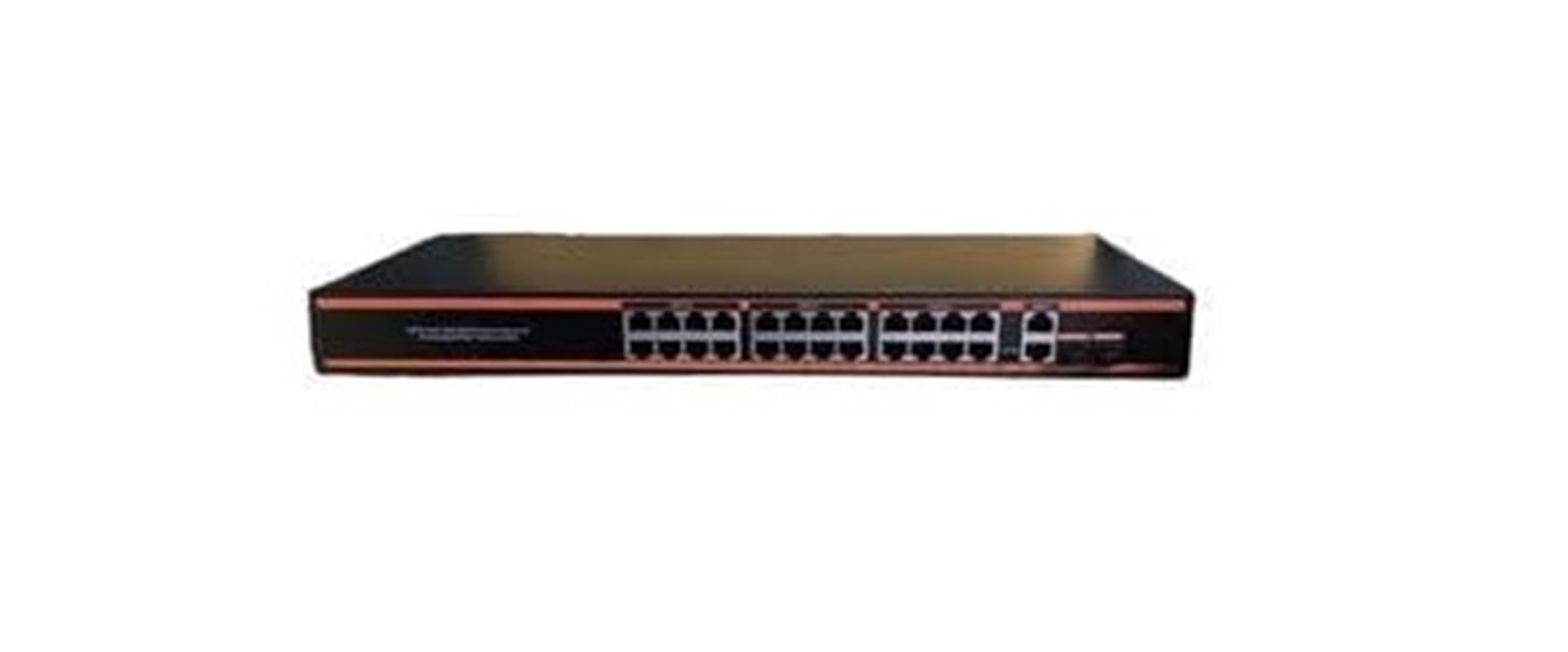 NOVA NVC-PSEG2422 24 PORT POE+ 10-100-1000 MBPS 2 PORT 10-100-1000 MBPS UPLINK  2 PORT SFP SWITCH