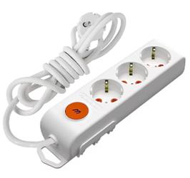 Mutlusan Rı-Tech 3lü 1mt AnahtarTopraklı  Grup Priz  (001 175 320002 01 00)