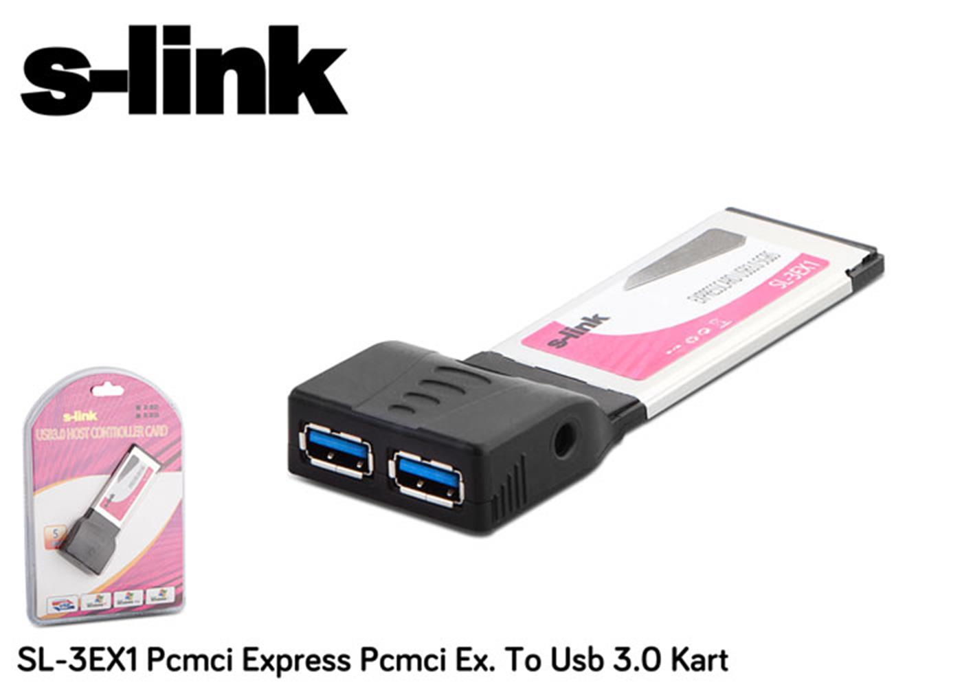 S-link SL-3EX1 Pcmci Express Pcmci Ex. To Usb3.0 Kart