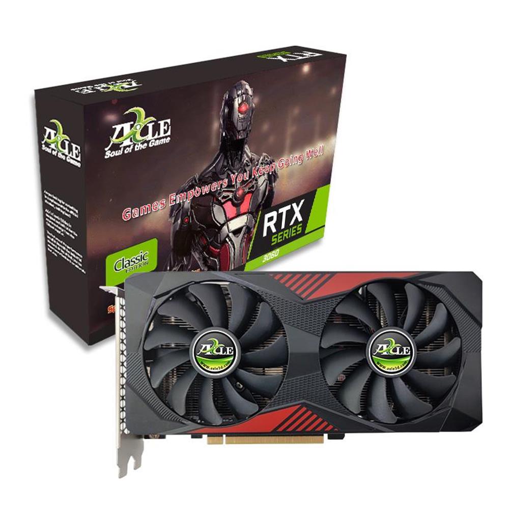 AXLE AX-RTX3060-12GD6P2IP3-GeForce RTX3060 PCI-E x16 4.0 12G DDR6 192bits   w-HDMI-DPx3  w-fan 