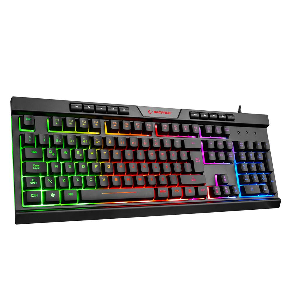 RAMPAGE BYGAMEX-K2 RAINBOW AYDINLATMALI GAMING OYUNCU KLAVYESI