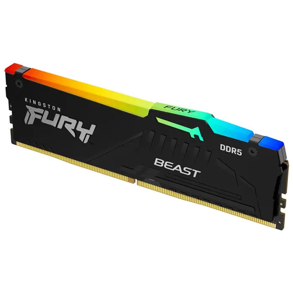 KINGSTON BEAST RGB KF556C36BBEA-16 16GB (1X16GB) DDR5 5600MHZ CL36 SIYAH GAMING RAM (BELLEK)