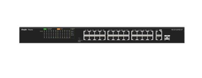 Ruijie-Reyee RG-ES126FGS-LP 24 Port Poe+ 10-100 Mbps + 2 Port 10-100-1000 Mbps Uplink + 1 Port SFP