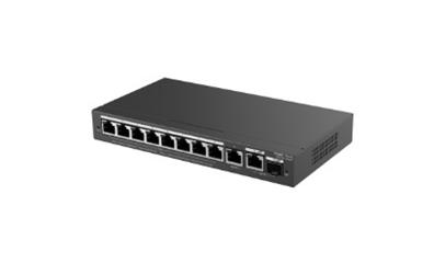Ruijie-Reyee RG-ES210GS-P 8 Port Poe+ 10-100-1000 Mbps +1 Port SFP Yönetilebilir Switch Çelik Kasa 
