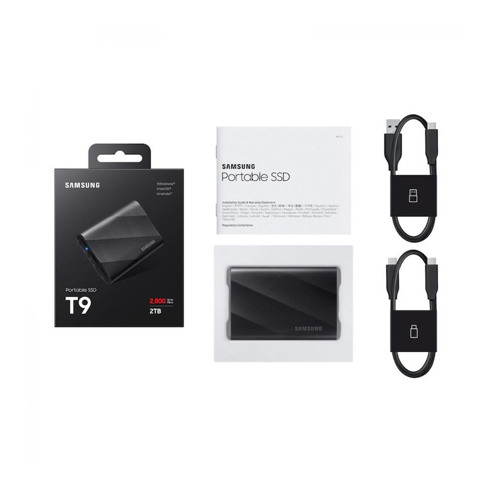 Samsung 4TB T9 MU-PG4T0B-WW Mini USB 3.2 Gen 2.2 Type C Siyah Taşınabilir SSD 