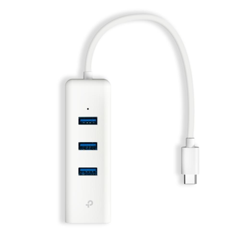 Tp-Link Ue330C 10-100-1000 Mbps 3.0 Type C Ethernet Çevirici + 3 Port Usb Çoğaltıcı