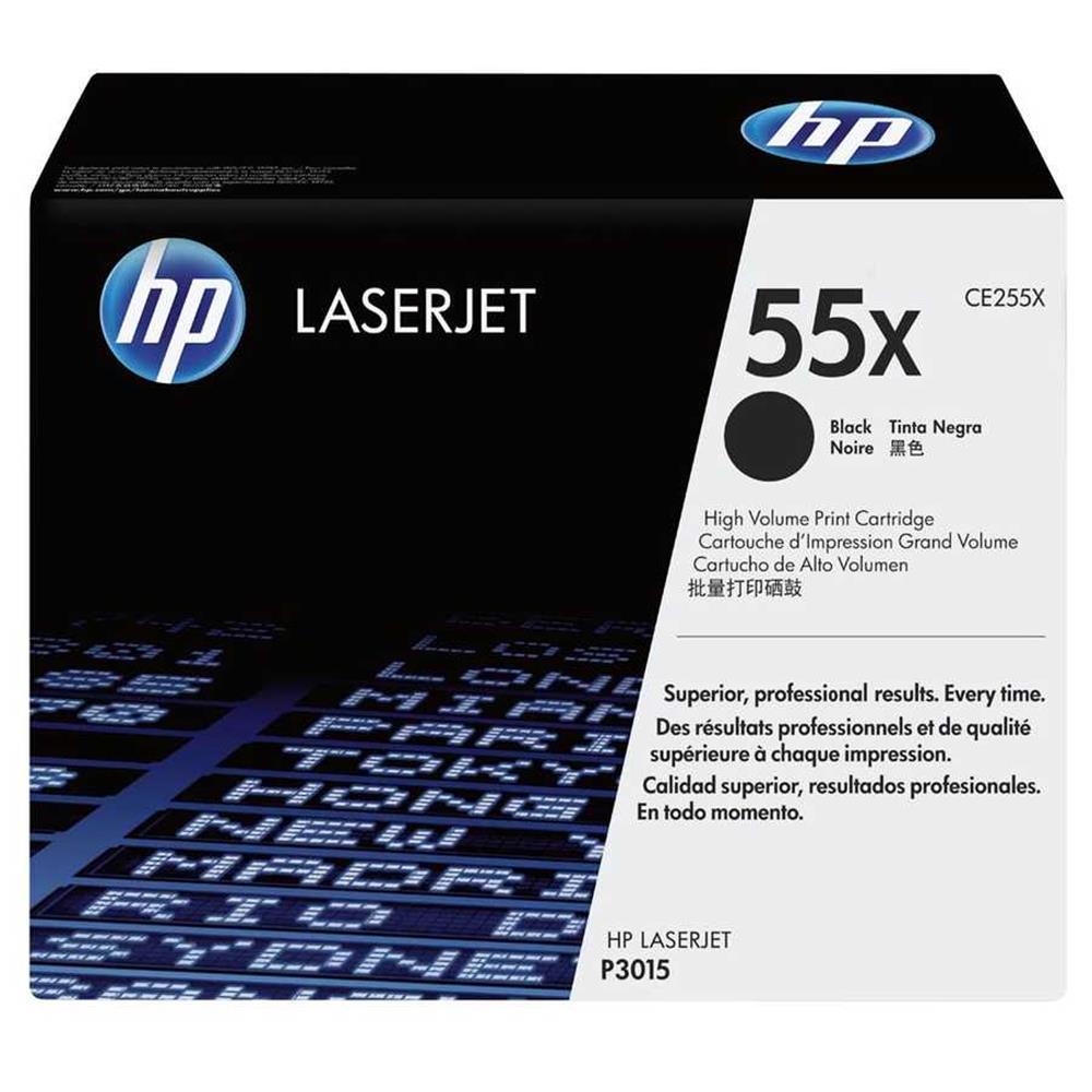 HP 55X BLACK SIYAH 12.500 SAYFA YUKSEK KAPASITE TONER CE255X