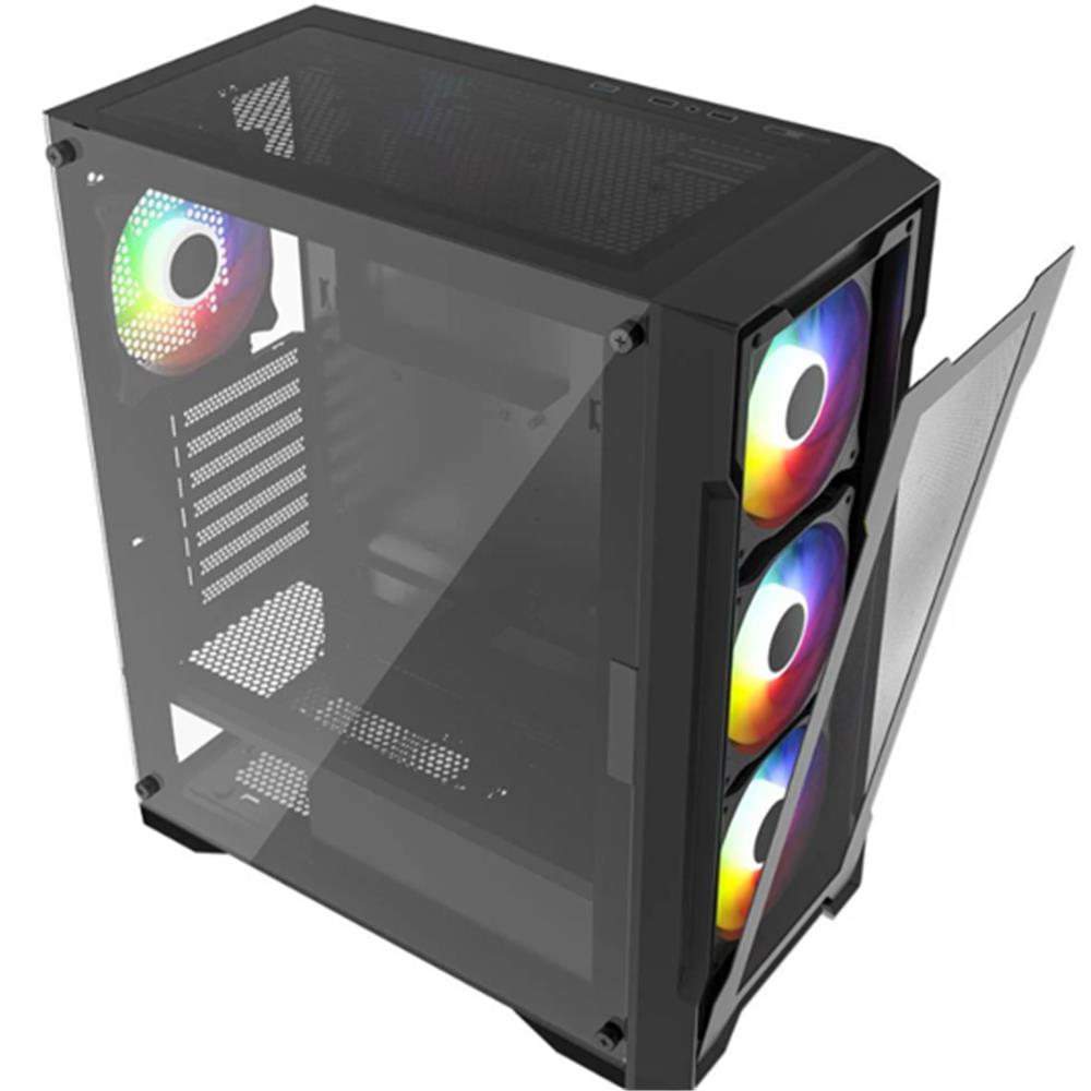 PowerBoost PB-PS6849B 650w 80+ Bronze USB 3.0 Mesh 4-12cm Rainbow Fanly Mid-T ATX 