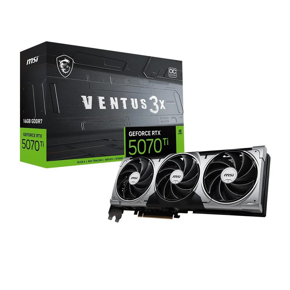 Msi Geforce Rtx5070Tı 16G Ventus 3X Oc 16Gb Gddr7 256 Bit Dlss 4 Ekran Kartı