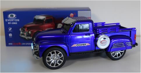 EVERTON RT-1962 Mavi (Blue) Arabalı  Bluetooth Fm-Usb-Tf-Aux Şarjlı Nostaljik Radyo
