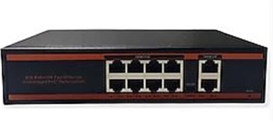 Nova HIF0820FBL-C 8 Port Poe+ 10-100 Mbps 2 Port 10-100 Mbps Uplink Switch