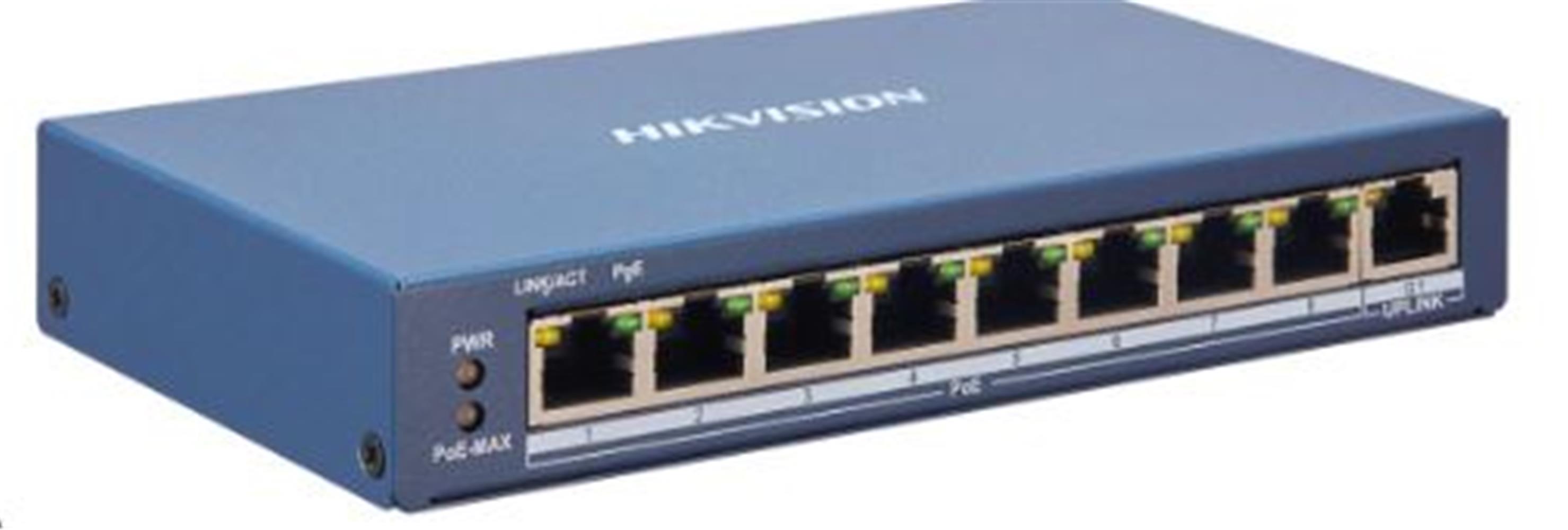Hikvisionds-3E1310P-Eı-M 8×10-100 Mbps Poe Portu, 2×Gigabit Rj45 Portu 60W Switch