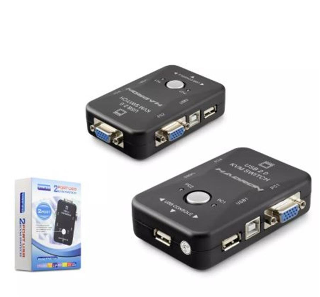 Hadron Hdx1360 Vga Usb Kvm Swıtch 2Giriş 1Çıkış Siyah