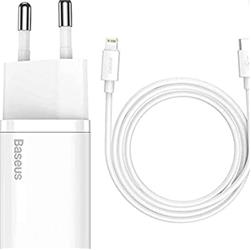 Baseus TZCCSUP-B02 20W C+C Beyaz Şarj Aleti
