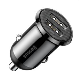 Baseus CCALLP-01 Grain Pro 2xUSB 4.8A Araç Şarj Cihazı-Siyah