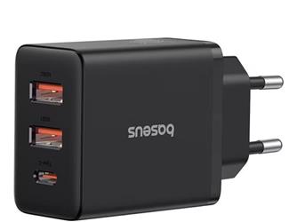 BASEUS P10111402113-00 Cube Hızlı 2U+C 30W Şarj Cihazı Küme Siyahı