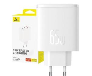 BASEUS P10152301213-00 Cube Pro 2C+U 65W Şarj Cihazı Beyaz