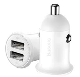 BASEUS CCALLP-02 Grain Pro Araç İçi Şarj Cihazı Beyaz