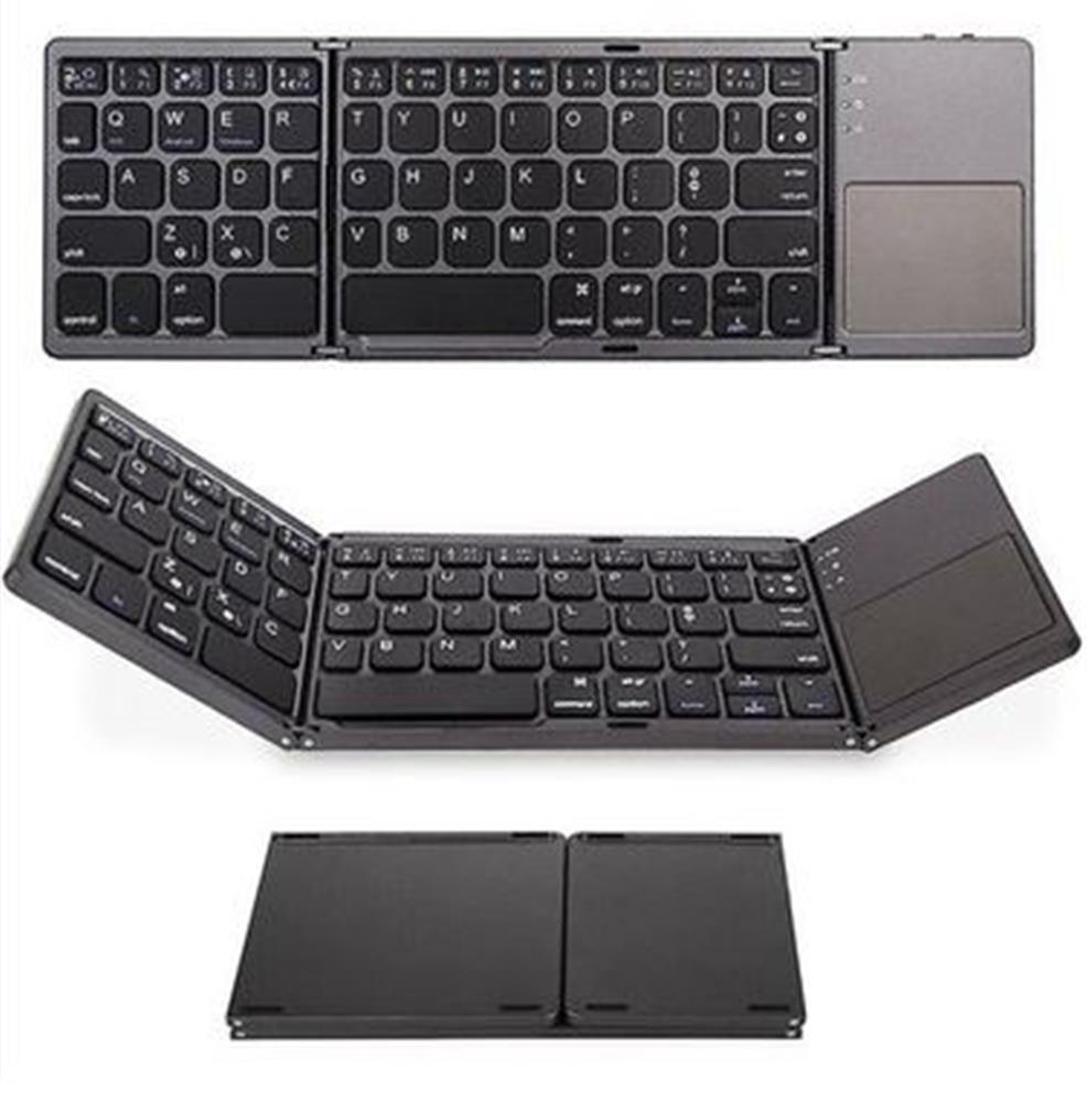 Sline Y-041 Katlanabilir Kablosuz Bluetooth Klavye Touchpadli Taşınabilir 