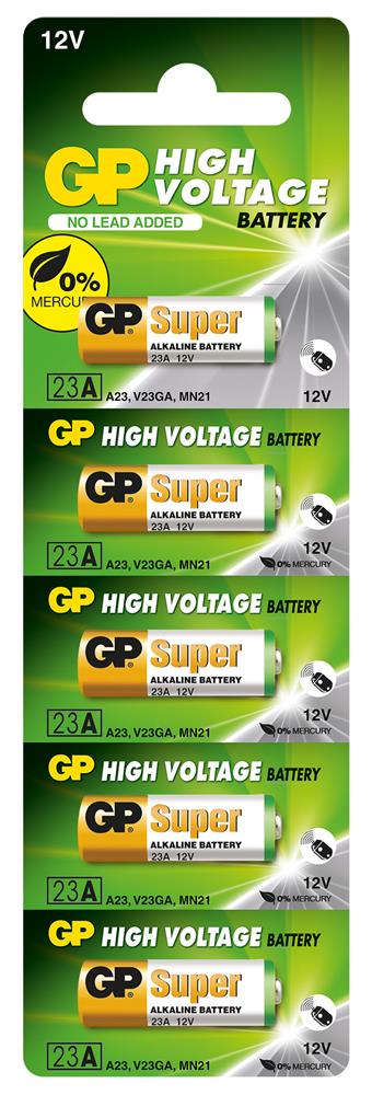Gp Gp23A-C5 23A 12V Alkalin Spesifik 50Li Paket Paket Pil Kumanda