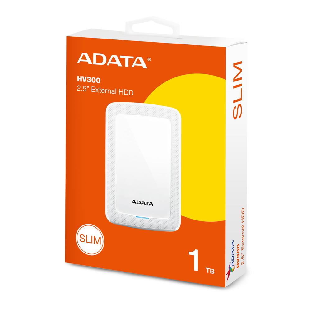 Adata 1Tb AHV300 2.5" Usb 3.2 Gen1 Beyaz Harici Harddisk