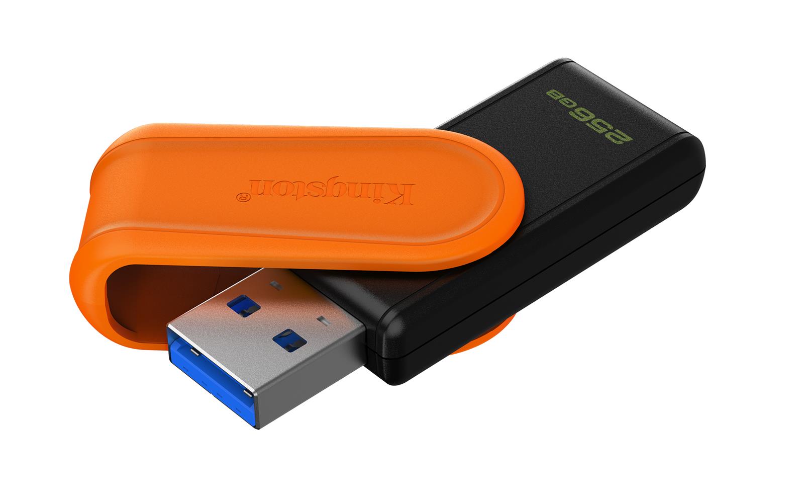 KINGSTON DTXS-256GB 256GB PORTABLE USB 3.2 GEN1 DATATRAVELER EXODIAS (BLACK-ORANGE) FLASH BELLEK 