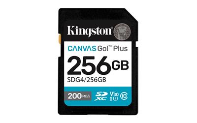 Kingston SDG4-256GB 256GB SDXC Canvas Go Plus Gen4 200MB-s C10 UHS-I U3 V30 Hafıza Kartı