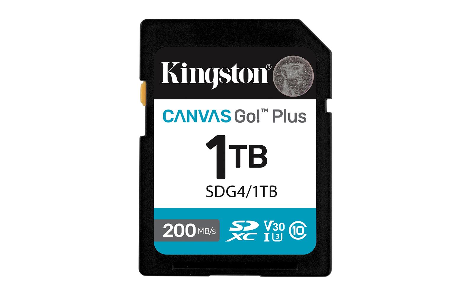 KINGSTON SDG4-1TB 1TB SDXC CANVAS GO PLUS GEN4 200MB-S C10 UHS-I U3 V30 HAFIZA KARTI