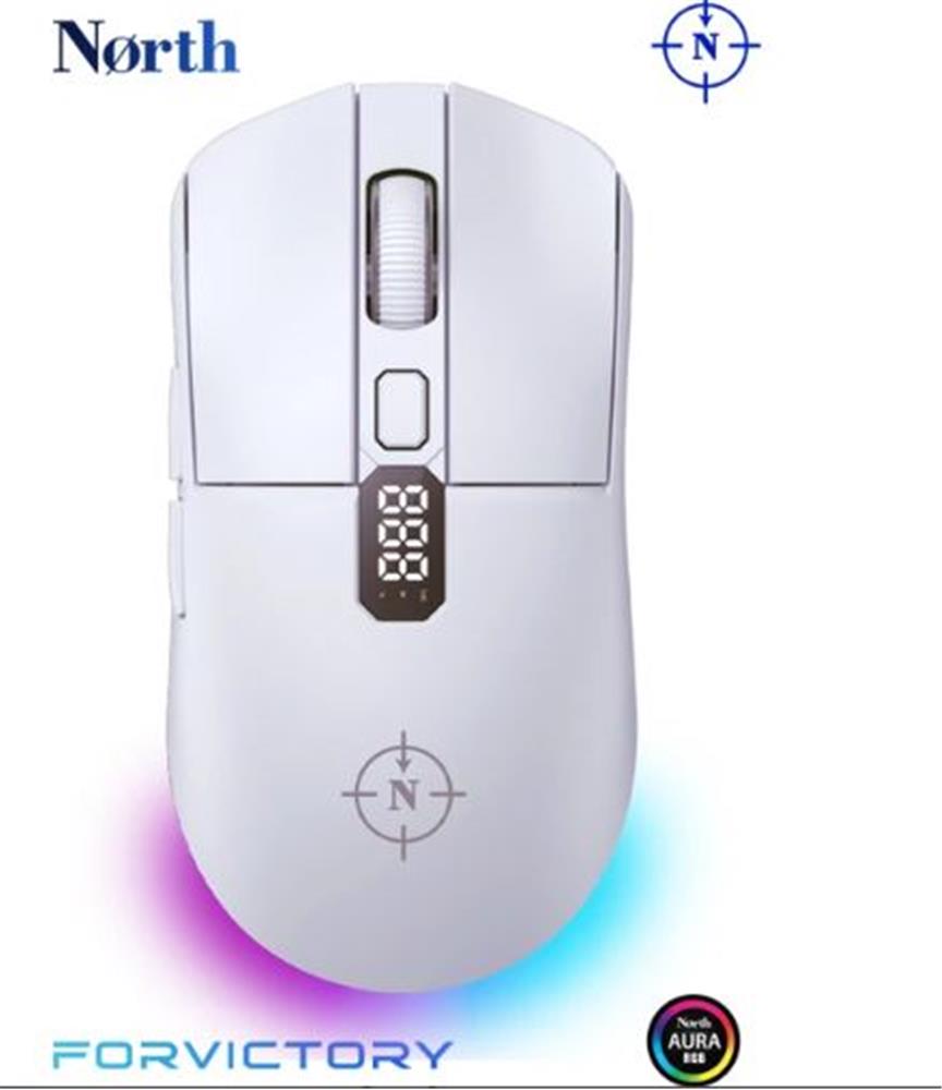North Odin Pro Wl Beyaz 26K Dpı 750 Ips 70G Ultralight Rgb Kablosuz Gaming Mouse