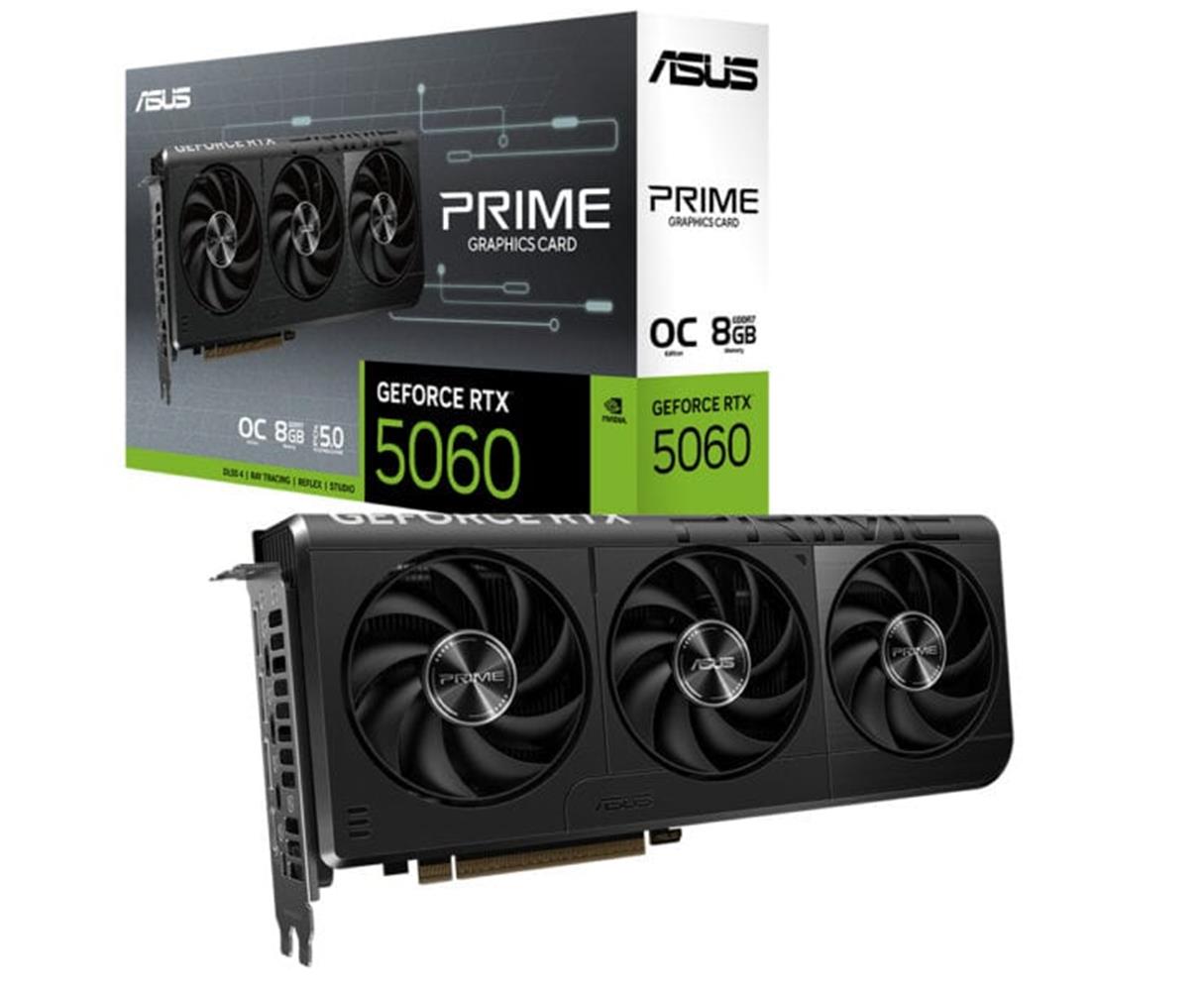 ASUS PRIME GEFORCE RTX 5060 OC PRIME-RTX5060-O8G 8GB GDDR7 128 BIT DLSS 4 EKRAN KARTI 