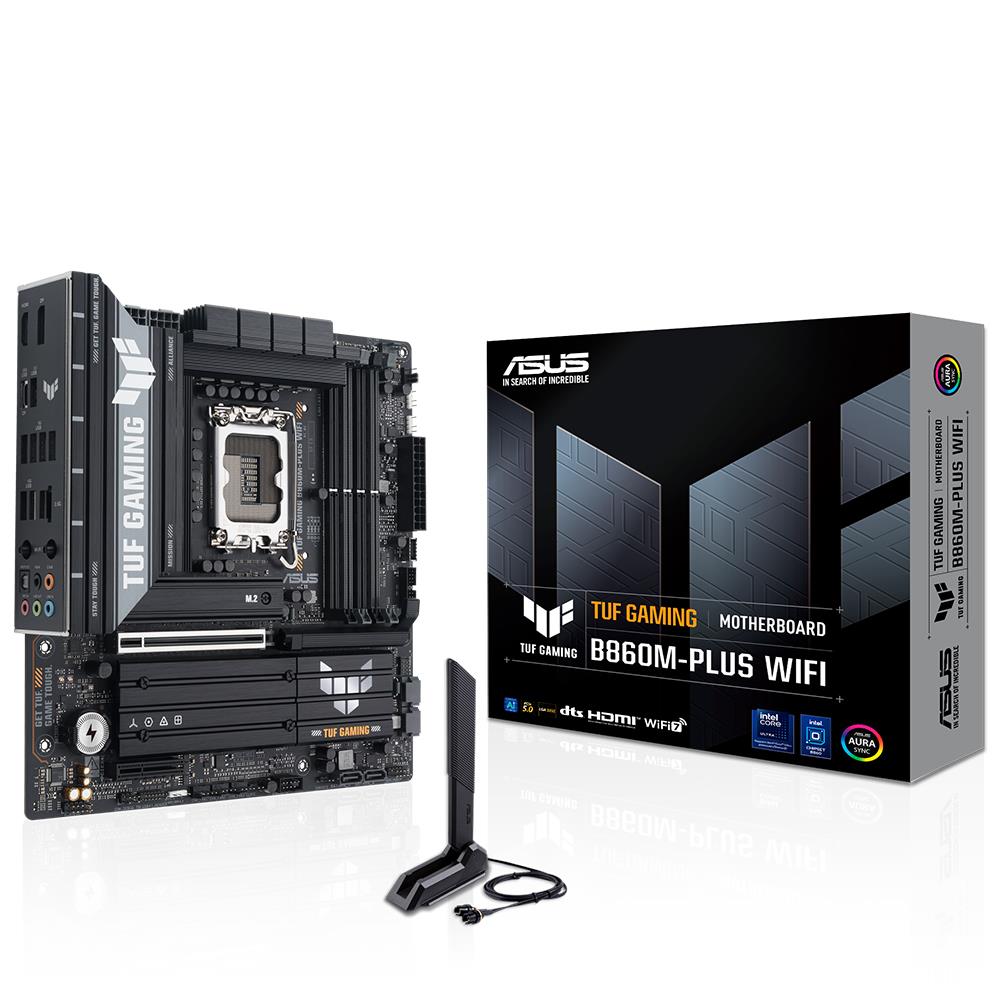 ASUS TUF GAMING B860M-PLUS WIFI 8800MHZ OC DDR5 SOKET 1851 M.2 USB4 HDMI DP MATX ANAKART