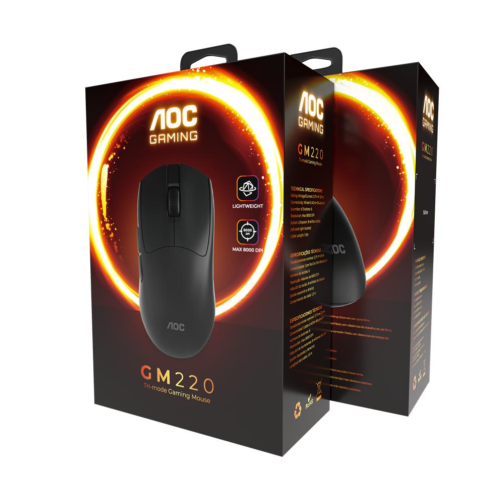 AOC GM220B KABLOLU+2.4G+ BLUETOOTH THREE-MODE MOUSE