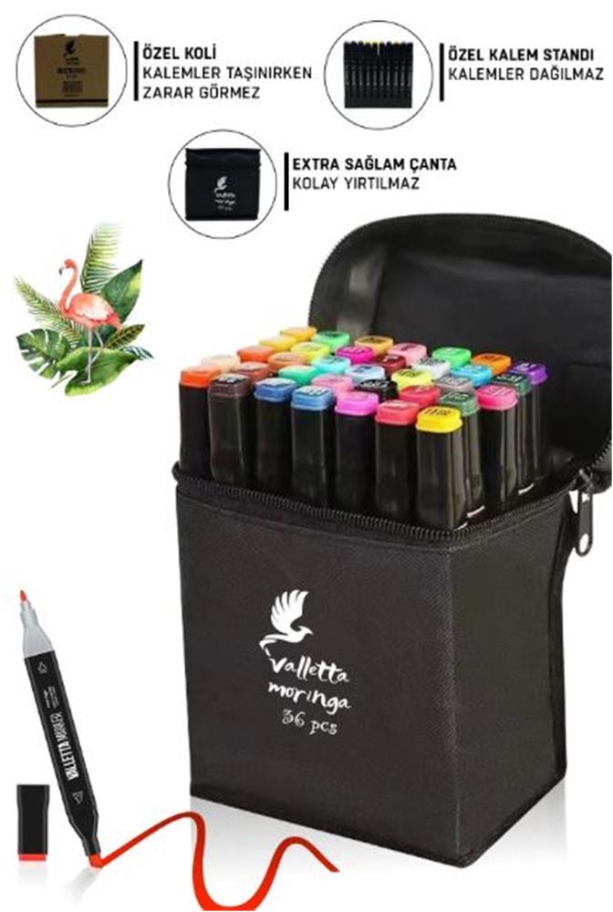 Valletta Vlt1368 Moringa 36Lı Çift Taraflı Marker Seti
