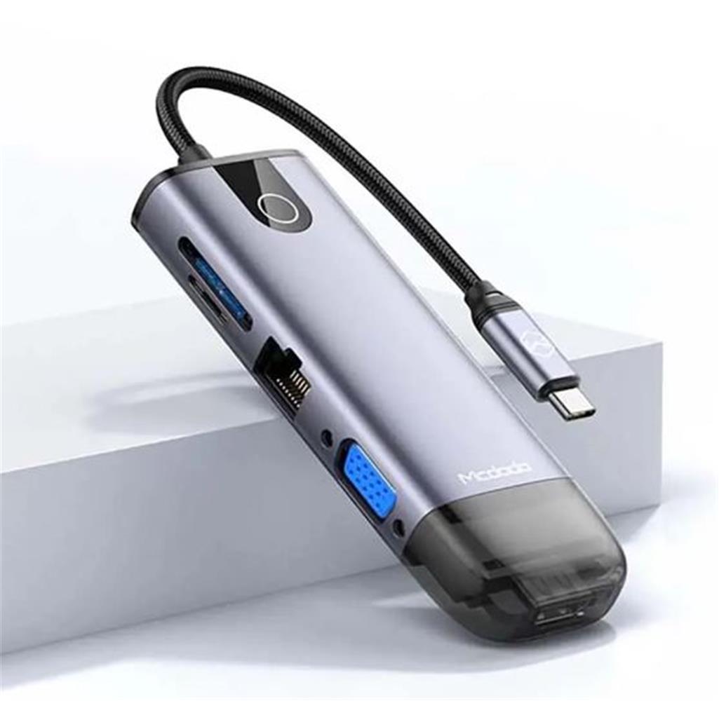 Mcdodo Hu-7420 10İn1 Type-C Gigabit Lan + Hdmı + Macbook + Vga Çoklayıcı Adaptör