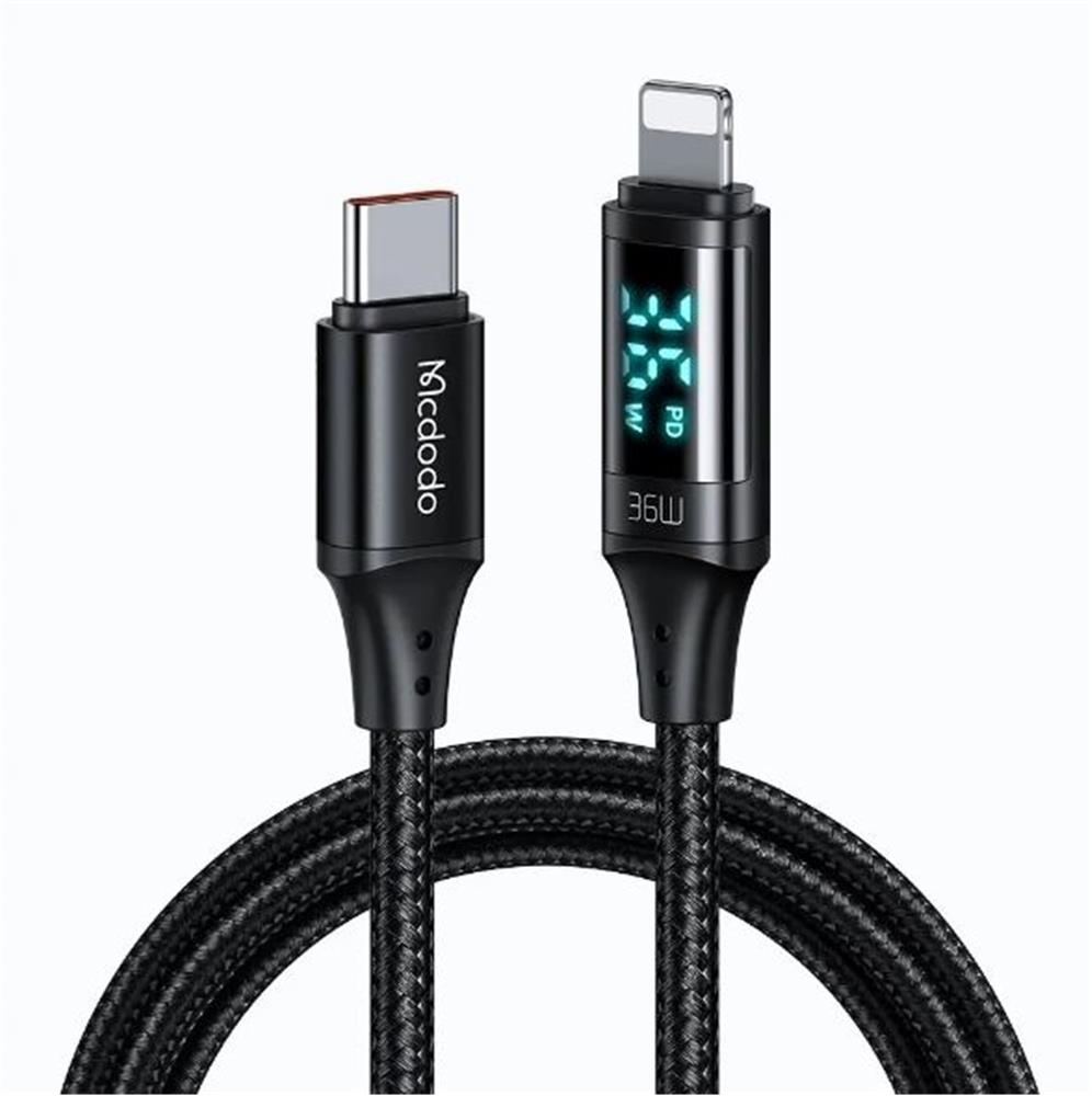 Mcdodo Ca-1030 36W Type-C To Lightning Dijital Göstergeli Data-Şarj Kablosu